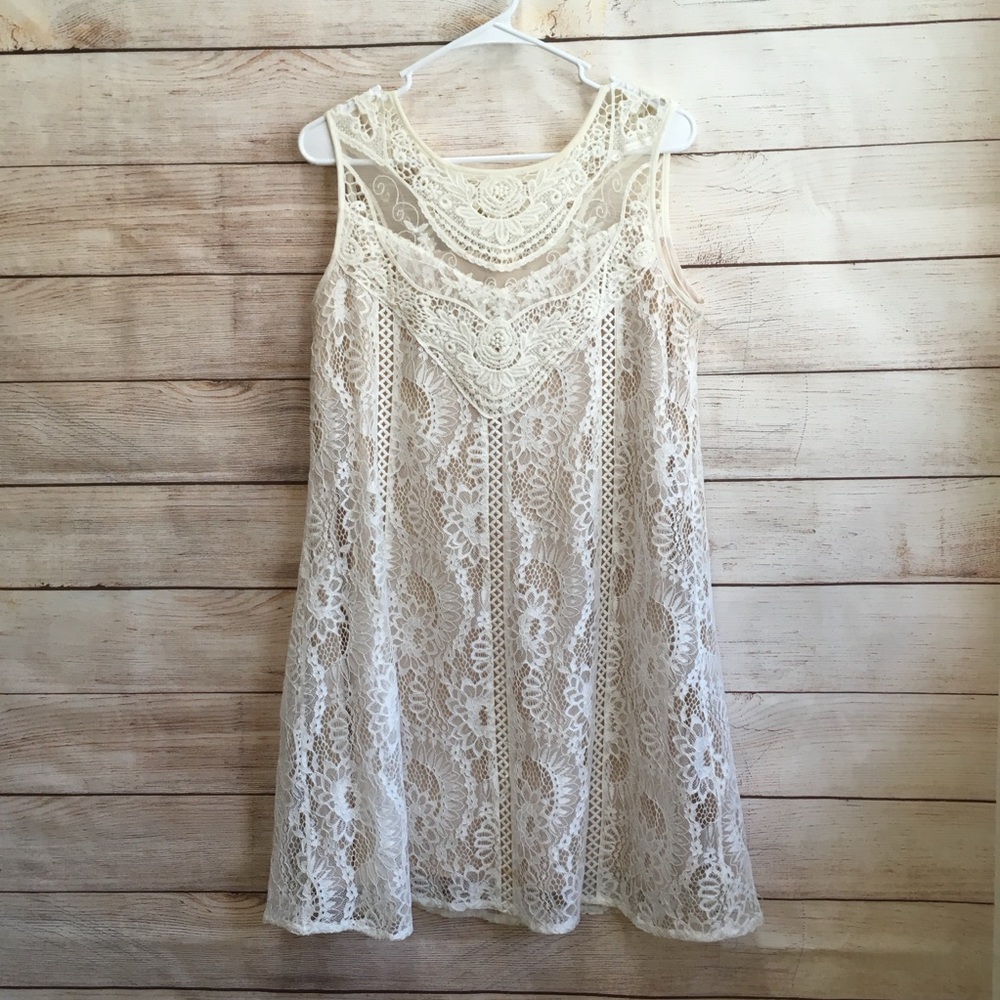 ALTAR’D STATE LACE DRESS IN CREAM